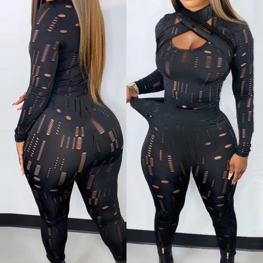 Black pants set